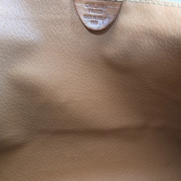 Celine Tan and Brown Crossbody Bag with Signature Style - Picture 3 of 13